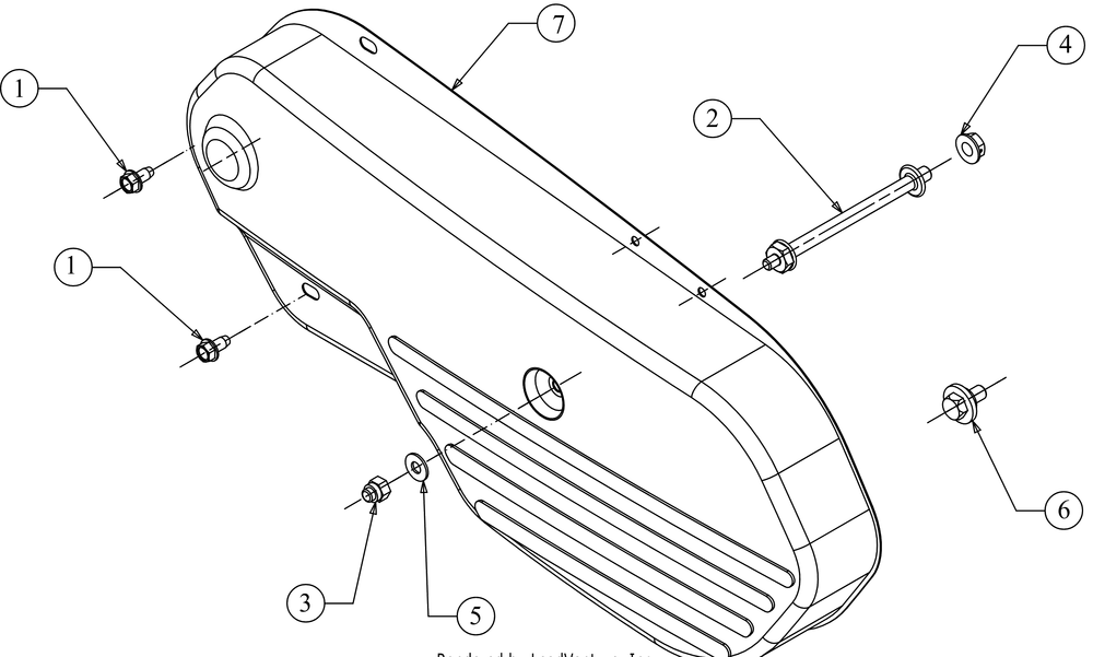 Belt Cover Diagram and Parts List for FT24 (21B34M8710)(2019) Cub Cadet Tiller